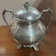 Silver-plated metal sugar bowl from the Art Nouveau period.