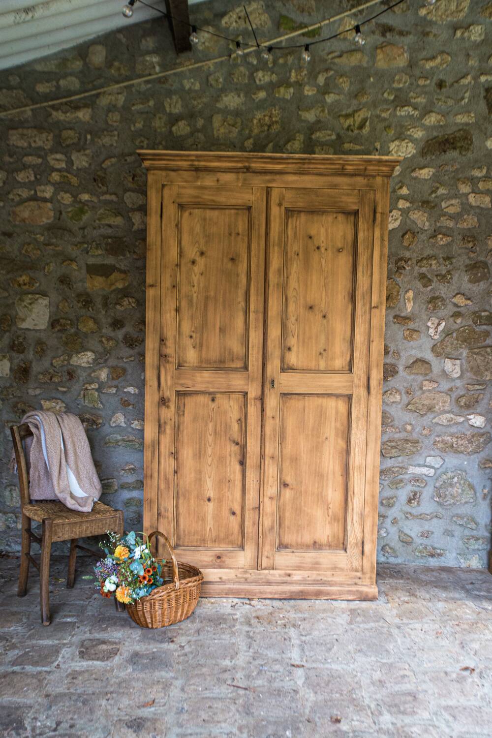 Large pine wardrobe