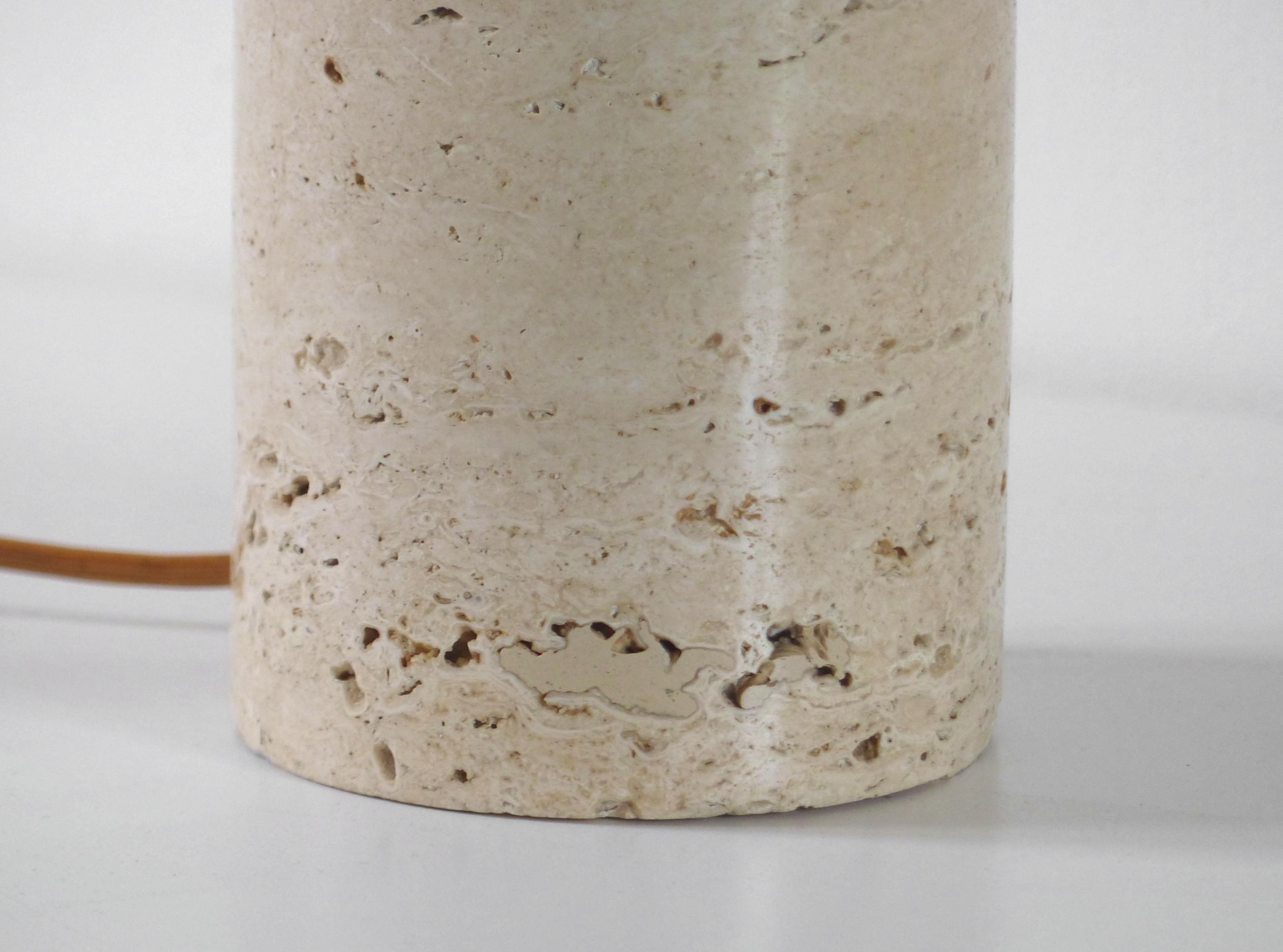 Travertine table lamp 1970