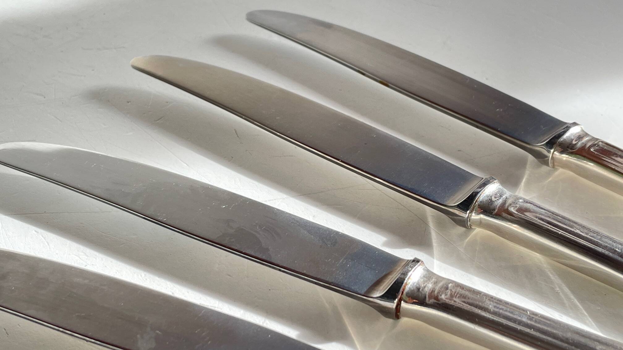 8 Table Knives A. Krupp Italy Vintage