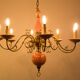 Flemish Ceramic Floral Chandelier