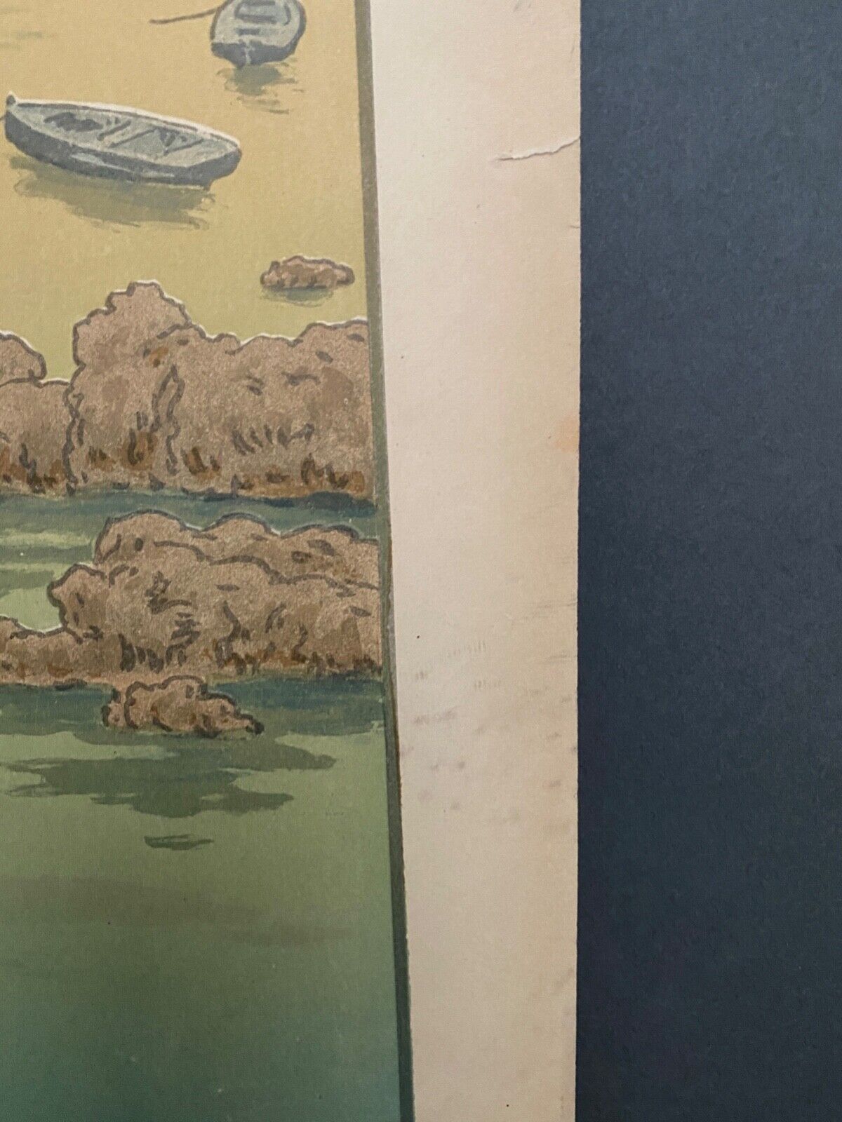 Lithograph by Henri Rivière The Sunset