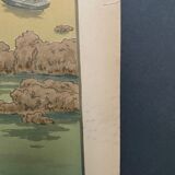 Lithograph by Henri Rivière The Sunset