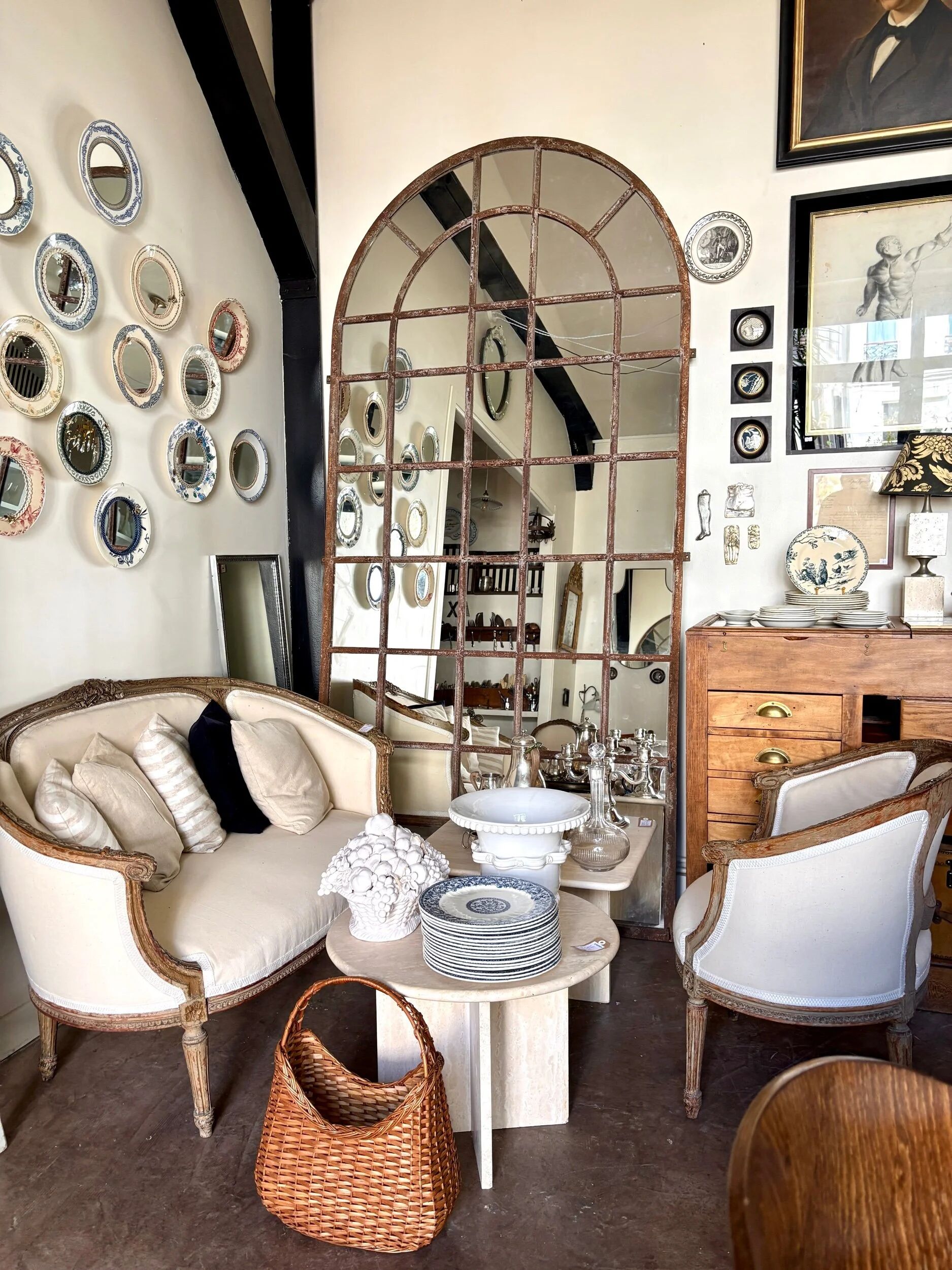 Orangerie mirror in wrought iron ☐ 260 x 130 cm