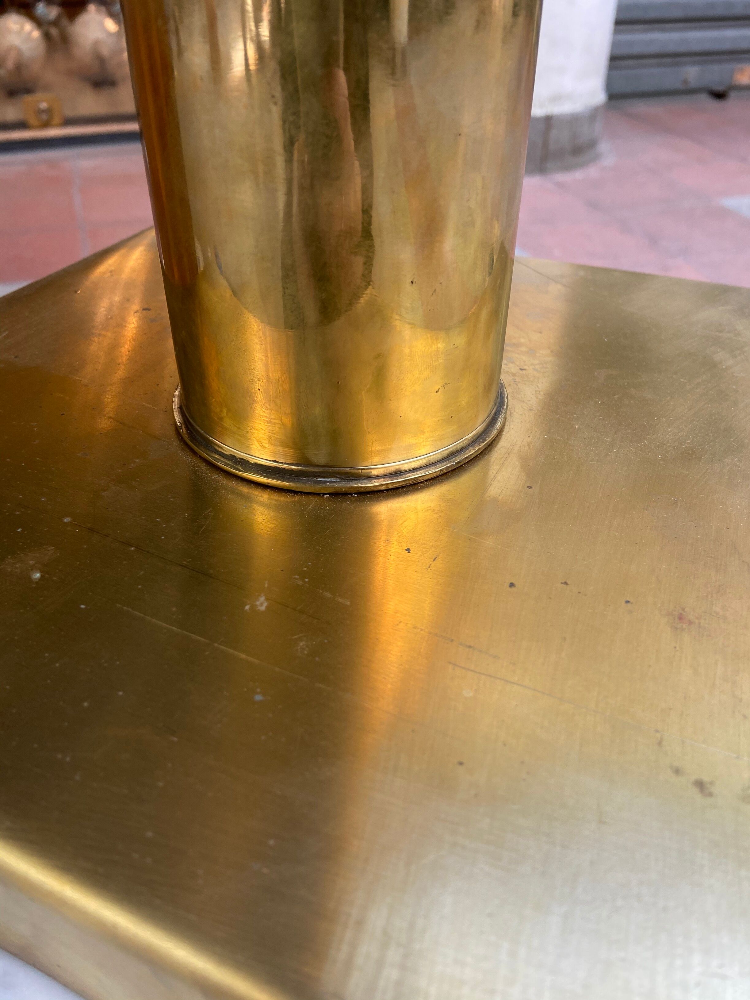 Brass palm lamp foot