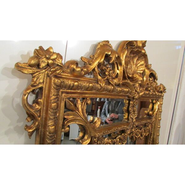 Splendide et gigantesque miroir doré | Selency