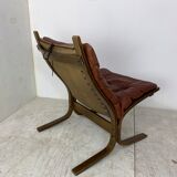 Scandinavian Brown Siesta Lounge Chair by Ingmar Relling for Westnofa, 1970s