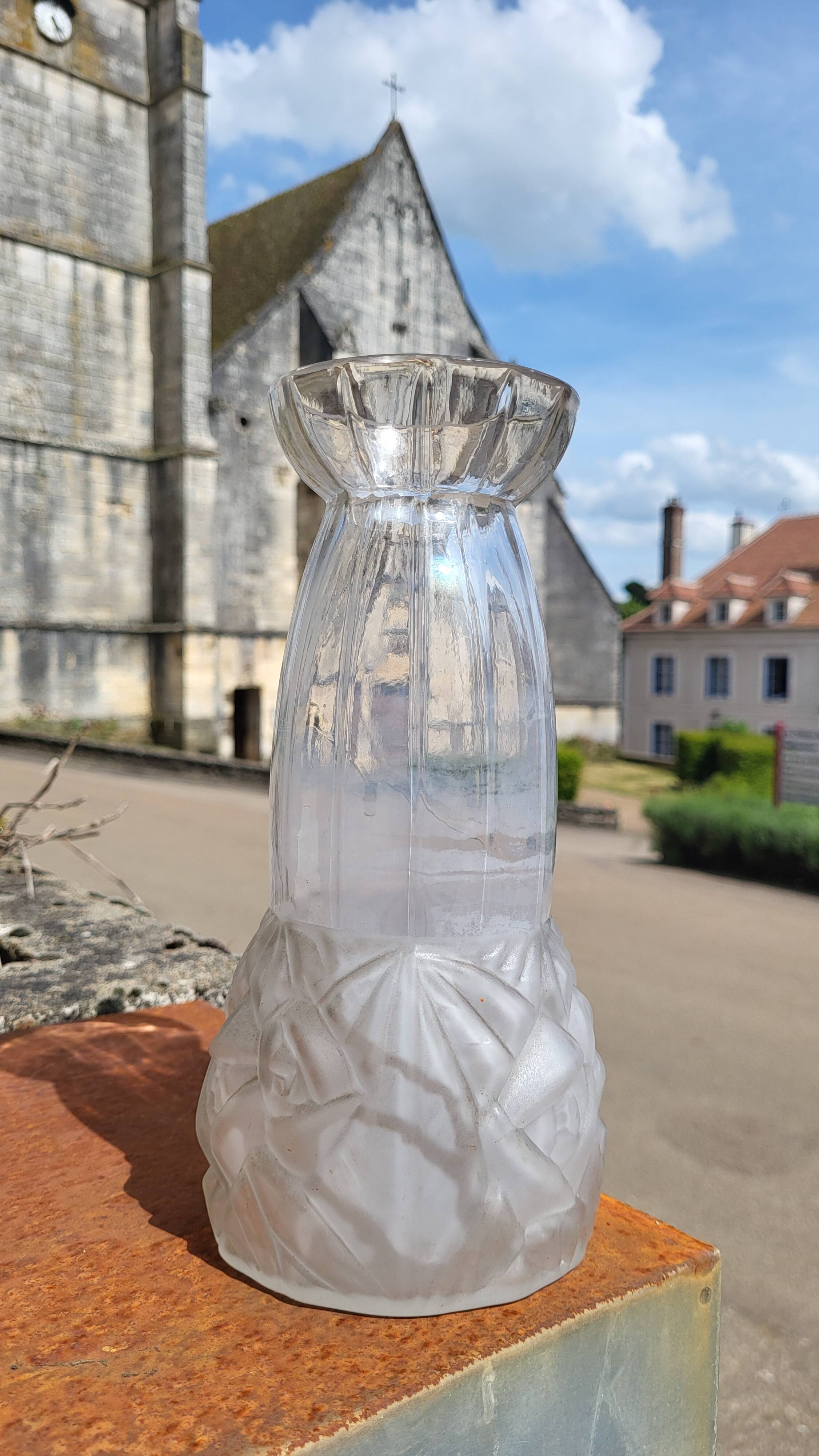 Art Deco hyacinth holder vase