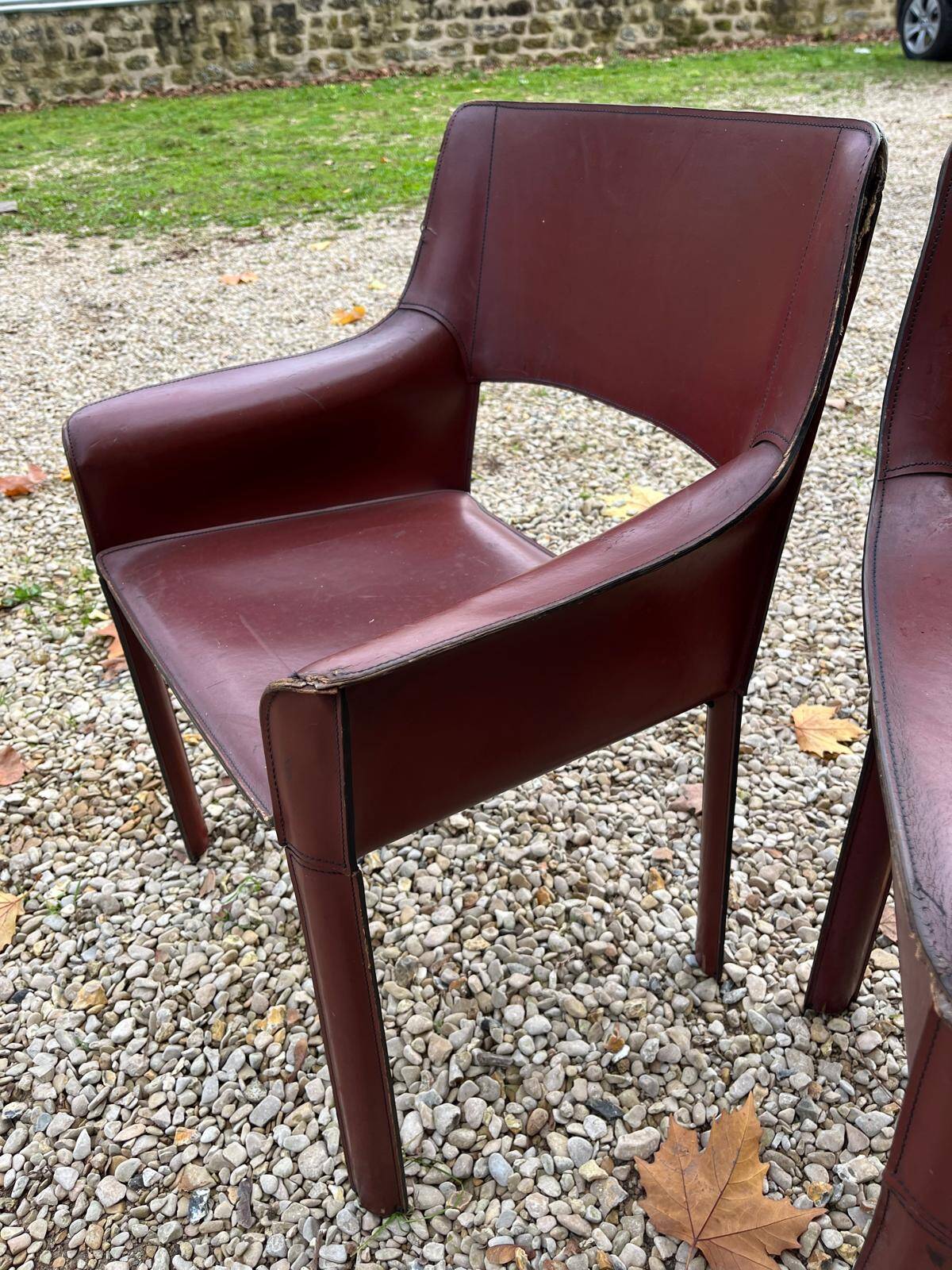 Fauteuils Chaises cuir De Couro Brazil cab413 Cassina