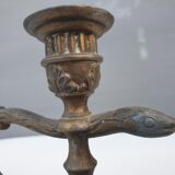 Nineteenth century snake candle holder