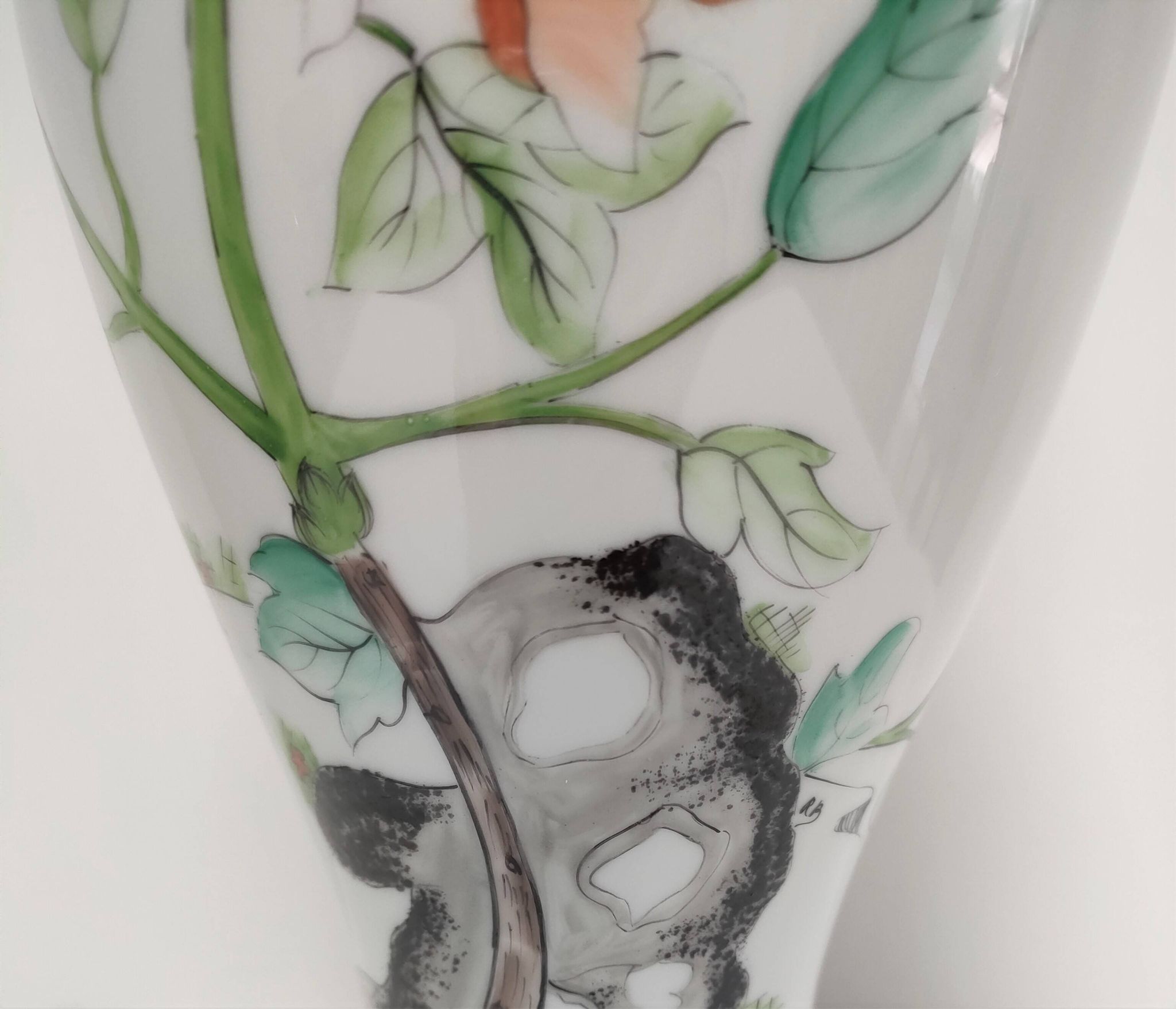 pied de lampe décor pivoine vintage