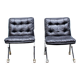 Pair of leather armchairs by Sormani Italy, 1980s