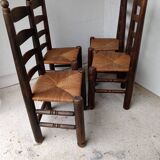 Set of 4 brutalist chairs