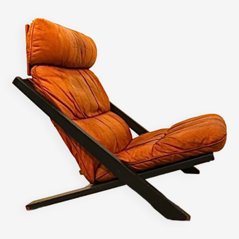 Ueli Berger pour chaise longue De Sede DS80, cuir tanné