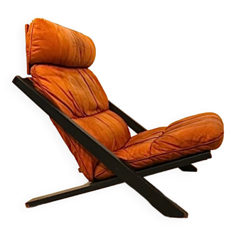 Ueli Berger pour chaise longue De Sede DS80, cuir tanné