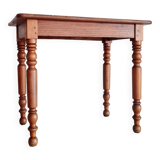 Solid wood desk table with turned legs
