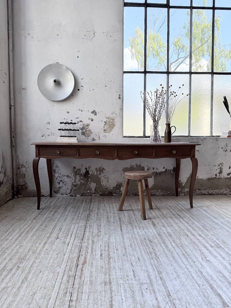 Console bureau en chêne 1960