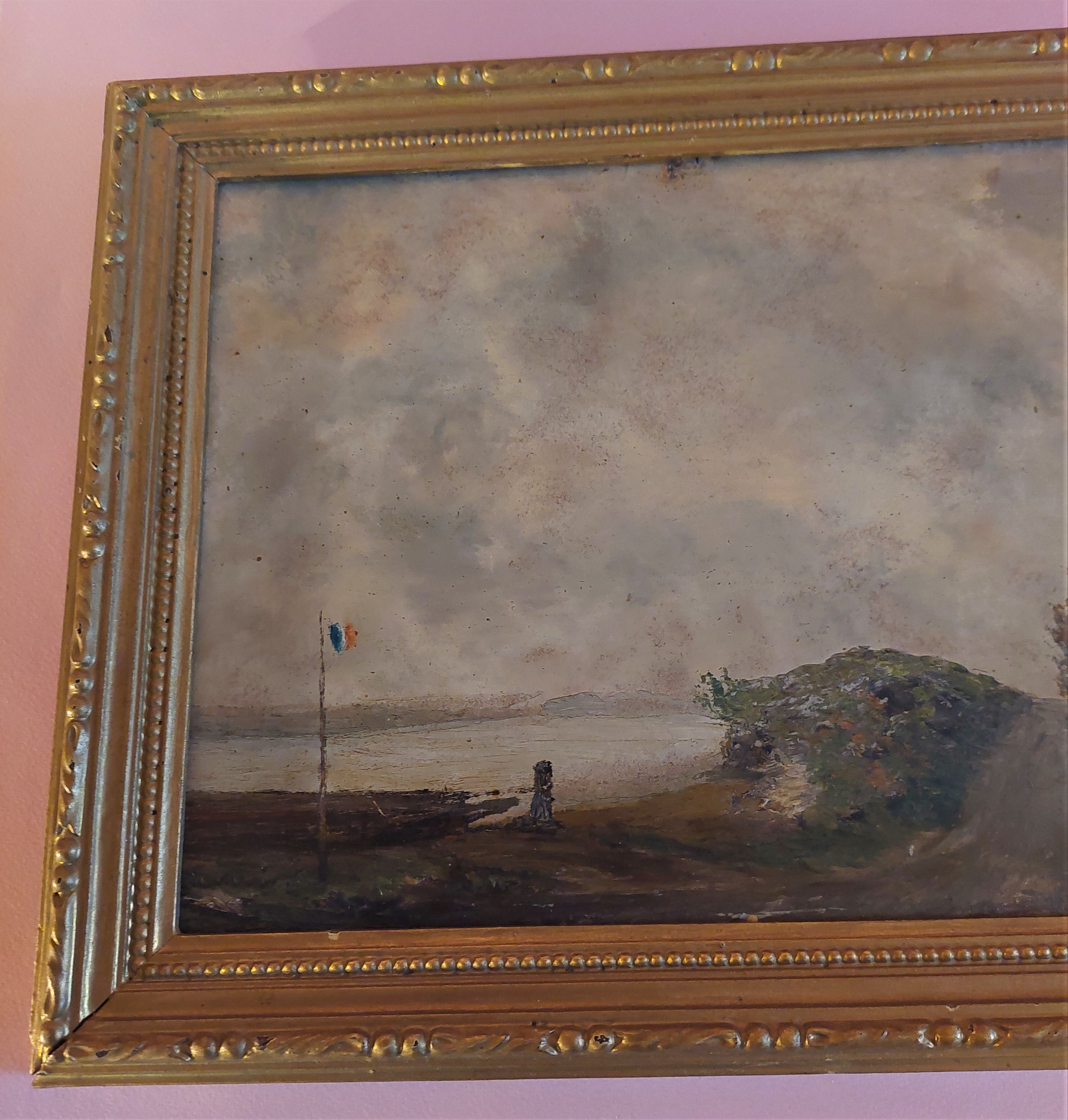 Oil painting on marine panel