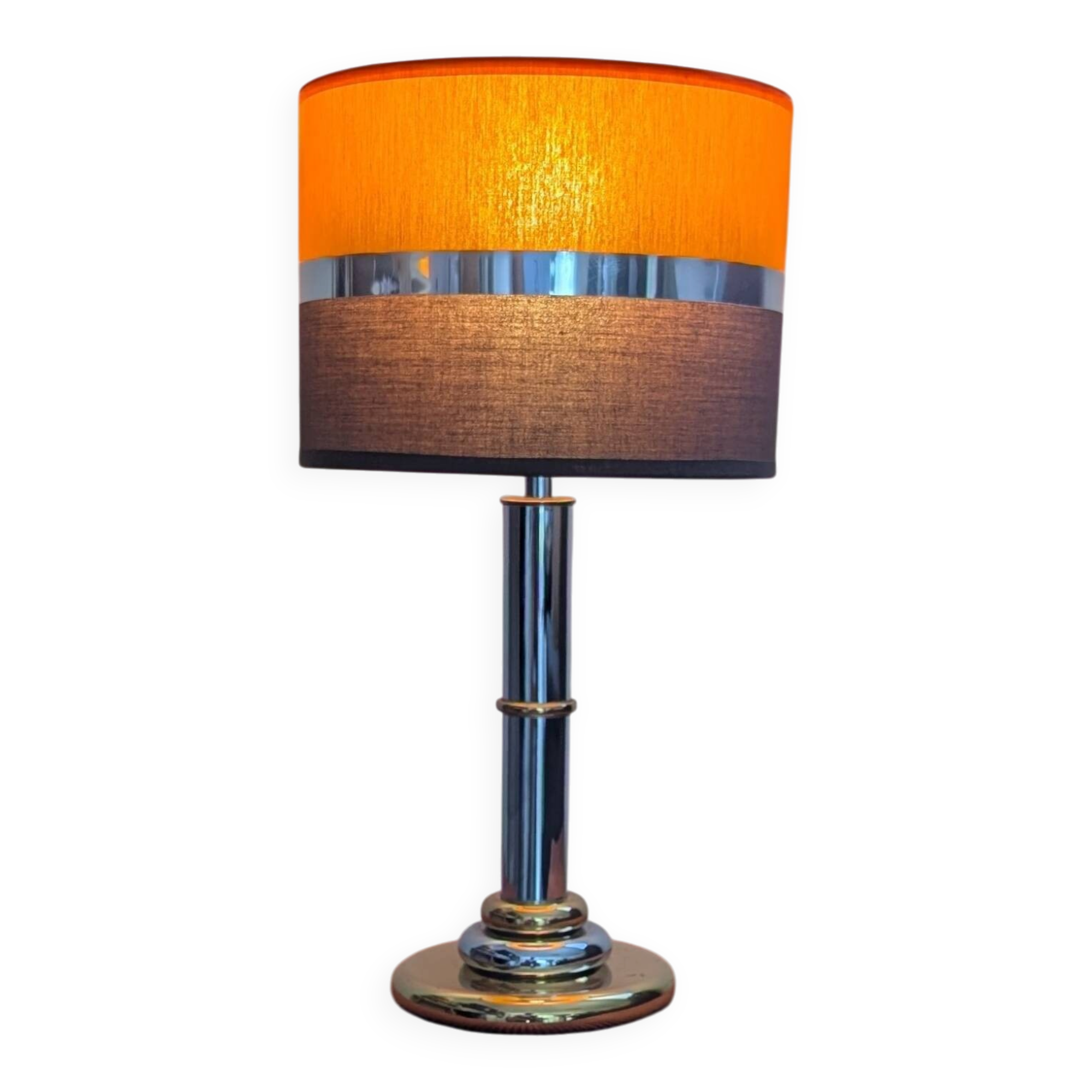 Lampe vintage orange et chocolat