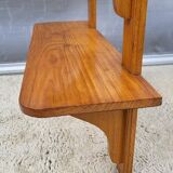 3-shelf oak wall shelf