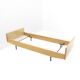 Single bed frame in ash, 1950s.