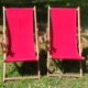 Pair of Chilean women/vintage deckchairs