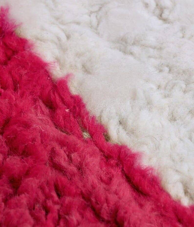 Handmade pure natural wool rug size 150 x 250 cm