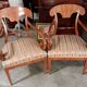 Pair of Biedermeier armchairs in light wood – 19th century