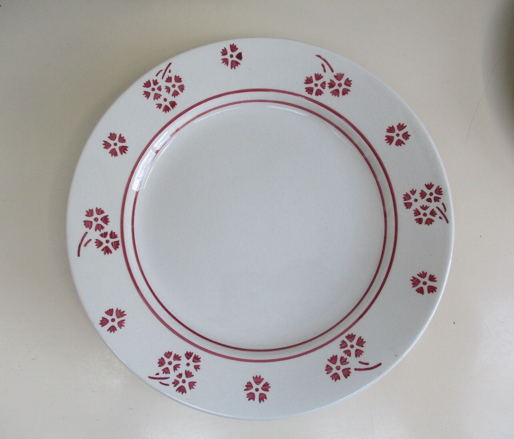 7 dessert plates in earthenware K G de Lunéville Model Danièle