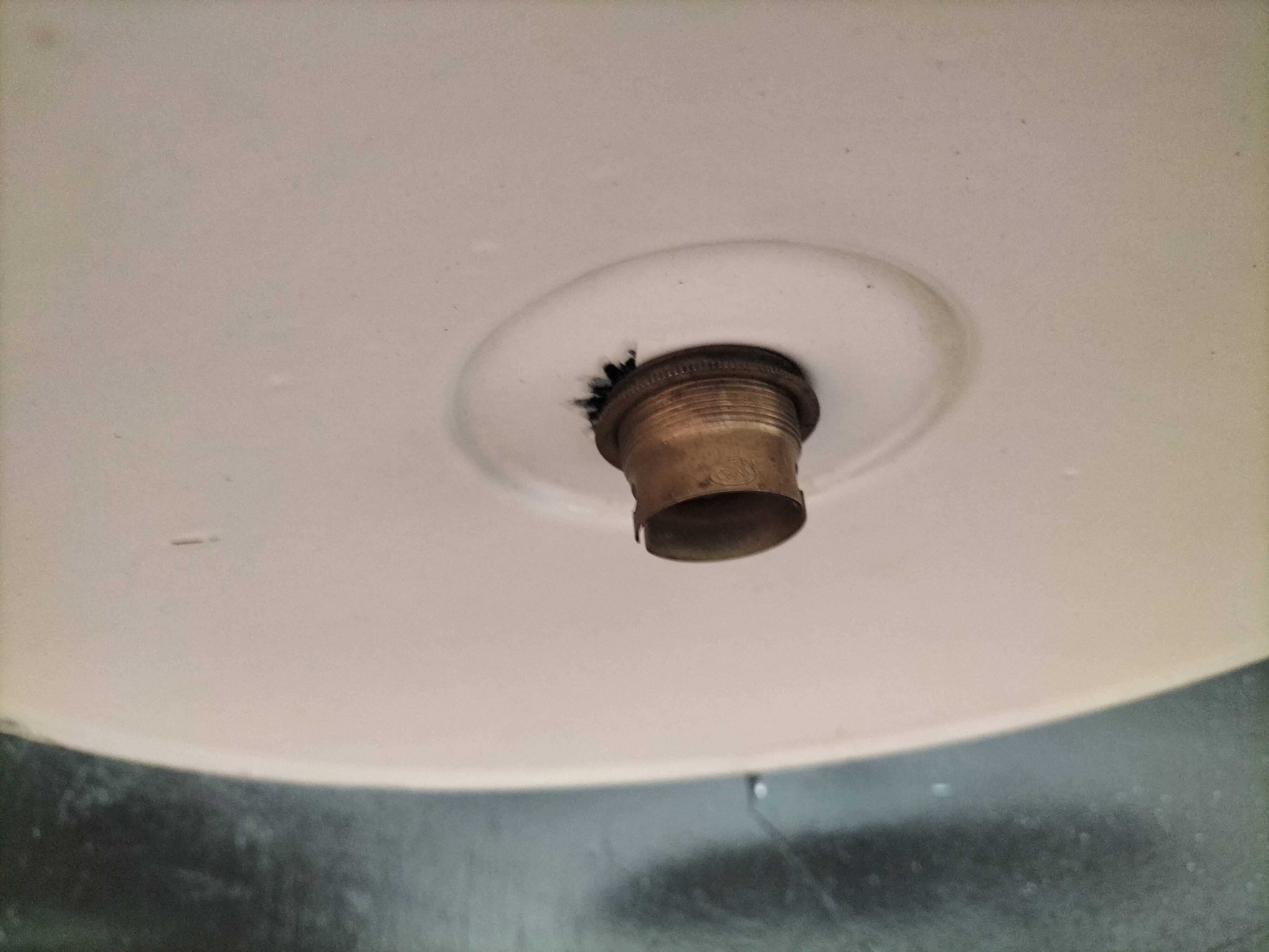 Enameled sheet metal pendant lights