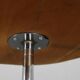 1950s Czechoslovakian walnut & chrome round side table, refurbished