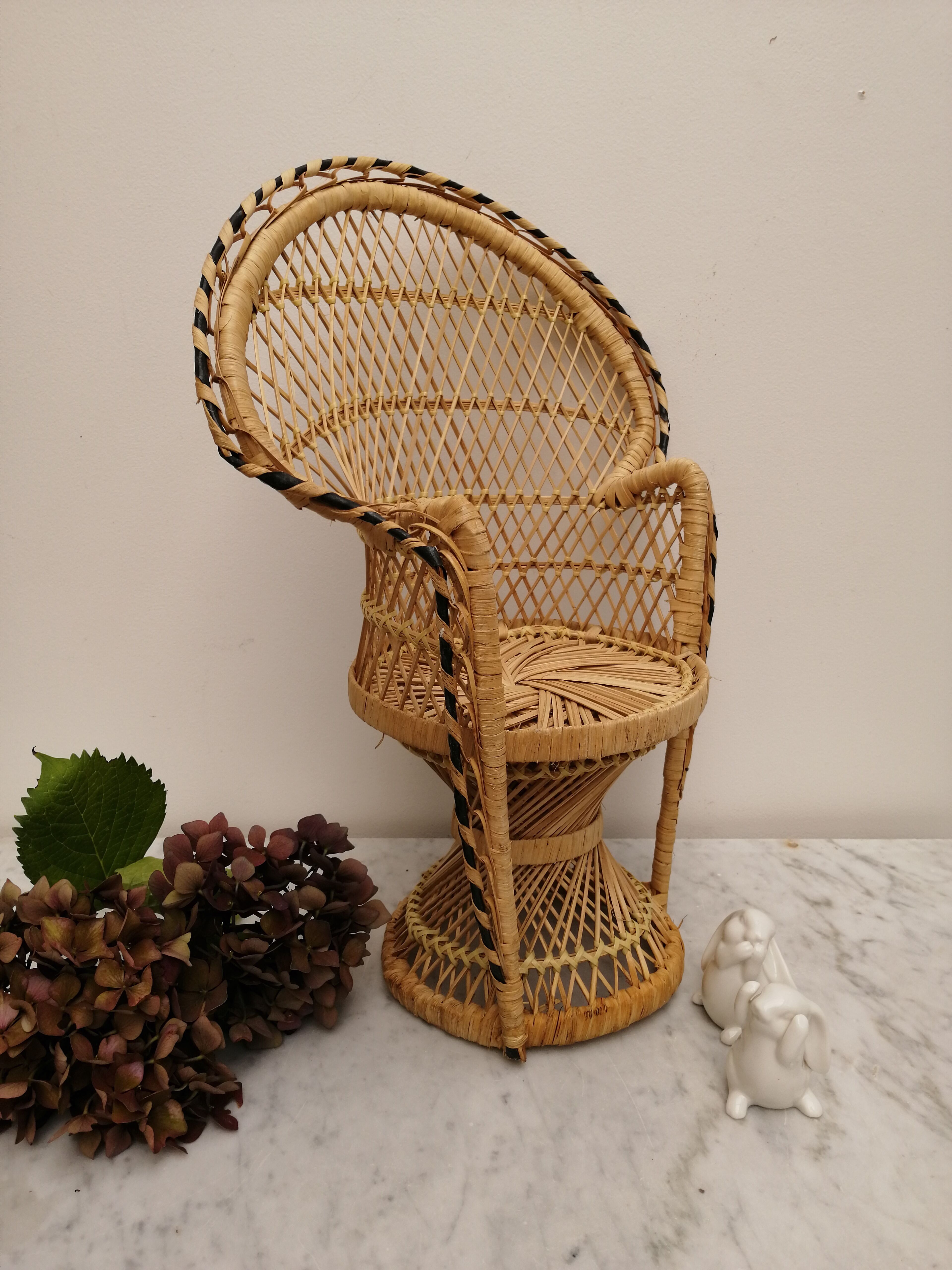 Miniature Emmanuelle rattan chair