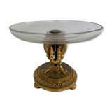Napoleon iii table cup in bronze and fine nineteenth gilded glass