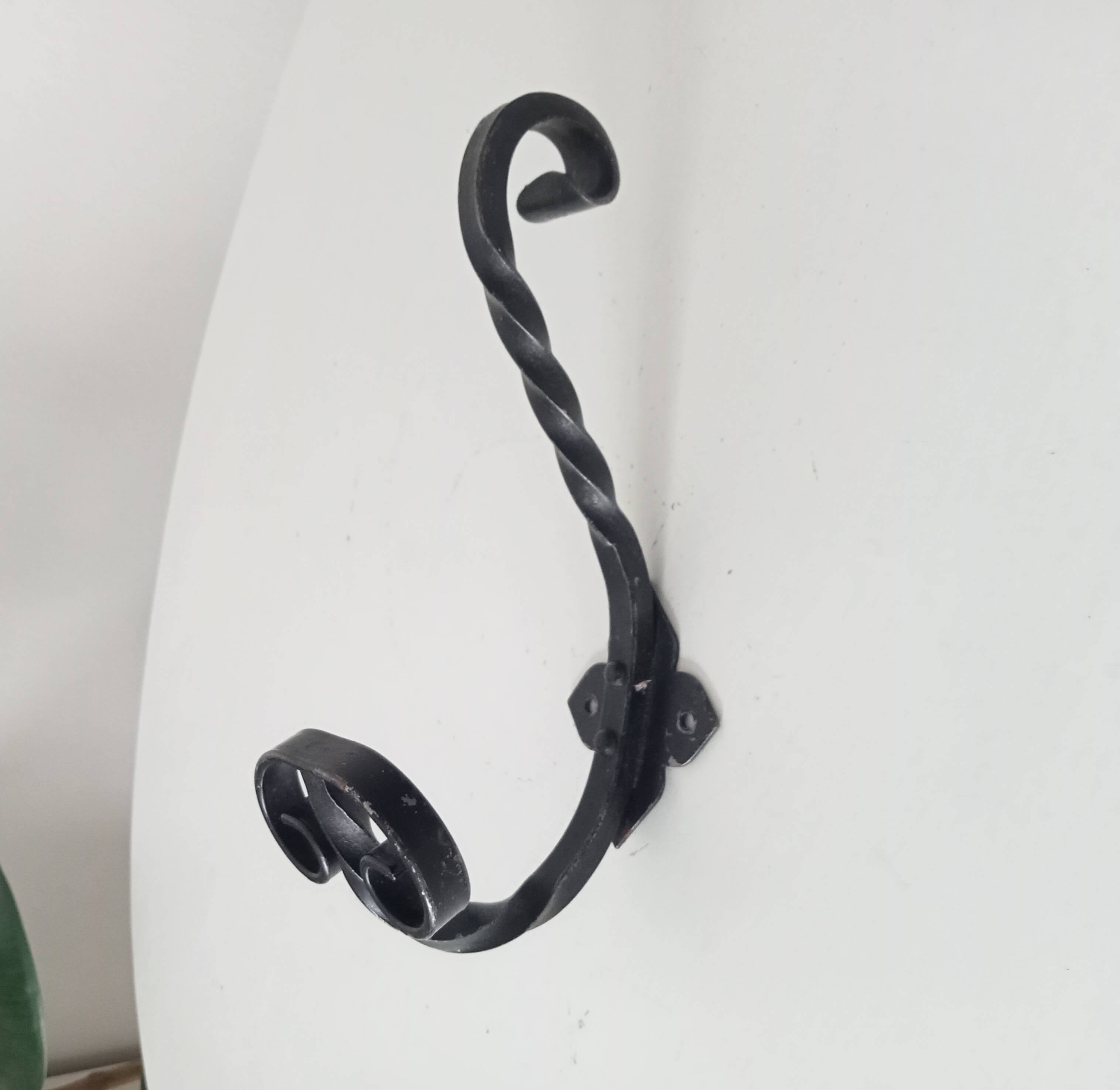 Vintage wrought iron coat rack