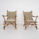 2 fauteuils en bambou, Italie, années 1960