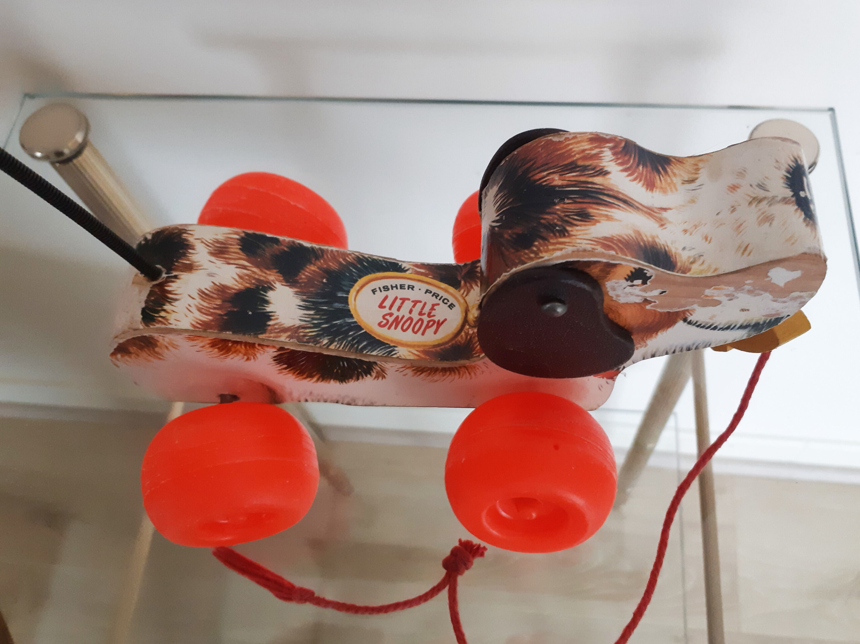 Little Snoopy , dog trainer Fisher Price, wooden , vintage