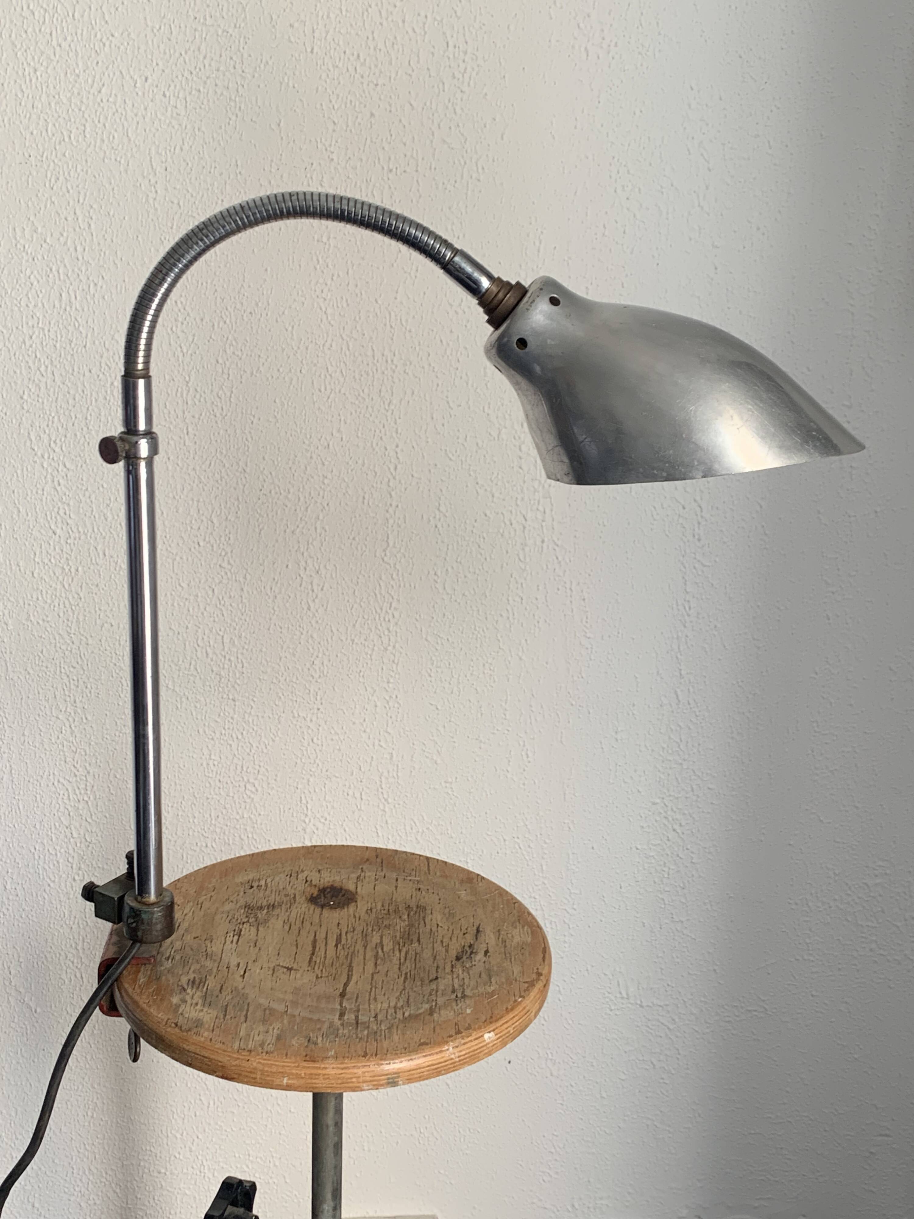 Vintage 1950s industrial workshop factory lamp KI-E-KLAIR - 80 cm