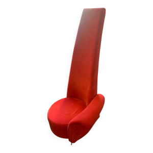 Fauteuil velours rouge
