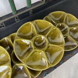 Set of 8 Gien oyster plates