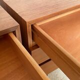 Pair of teak chests of drawers from the 1950s.