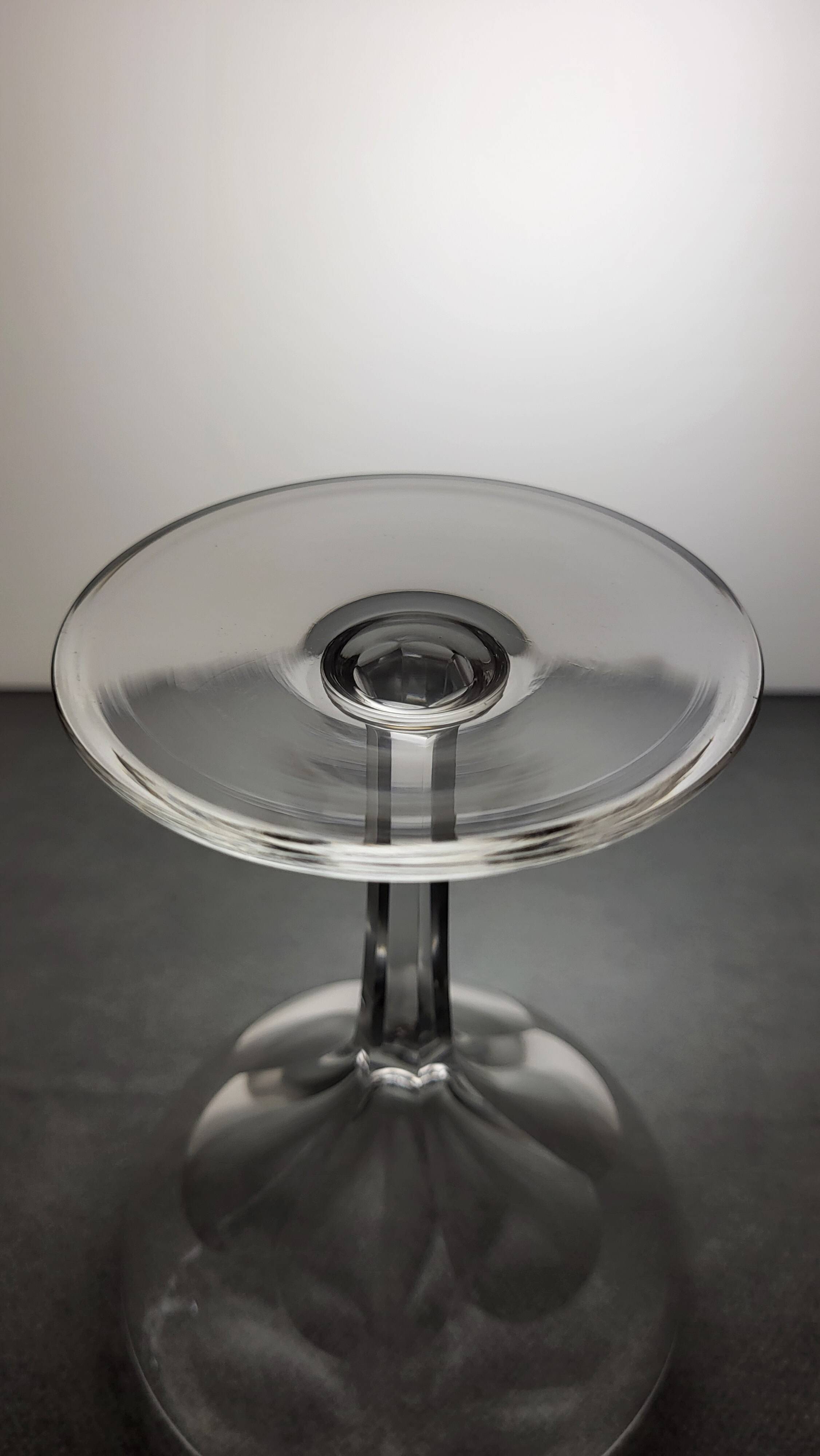 6 Val Saint Lambert crystal champagne glasses, Nestor model