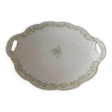 Service platter in Limoges porcelain