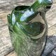 French ceramic dark green frog pitcher