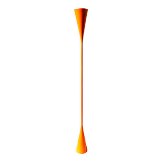 Hourglass floor lamp pop art vintage Mathias 80s orange diabolo
