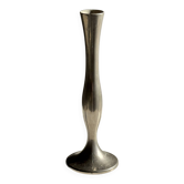 Vase soliflore vintage en métal gris à pied évasé H17 D6