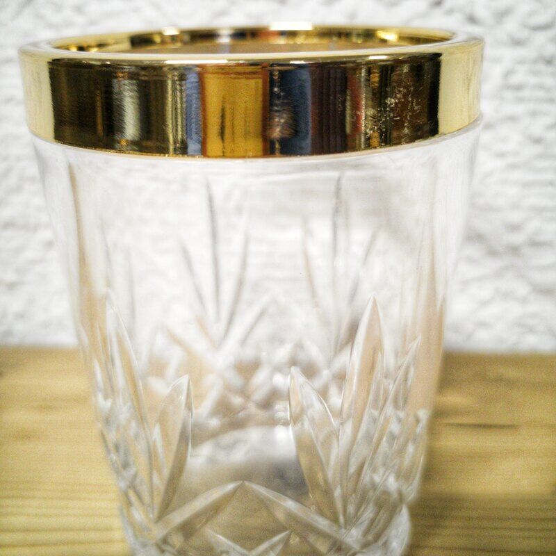 Golden crystal ice bucket