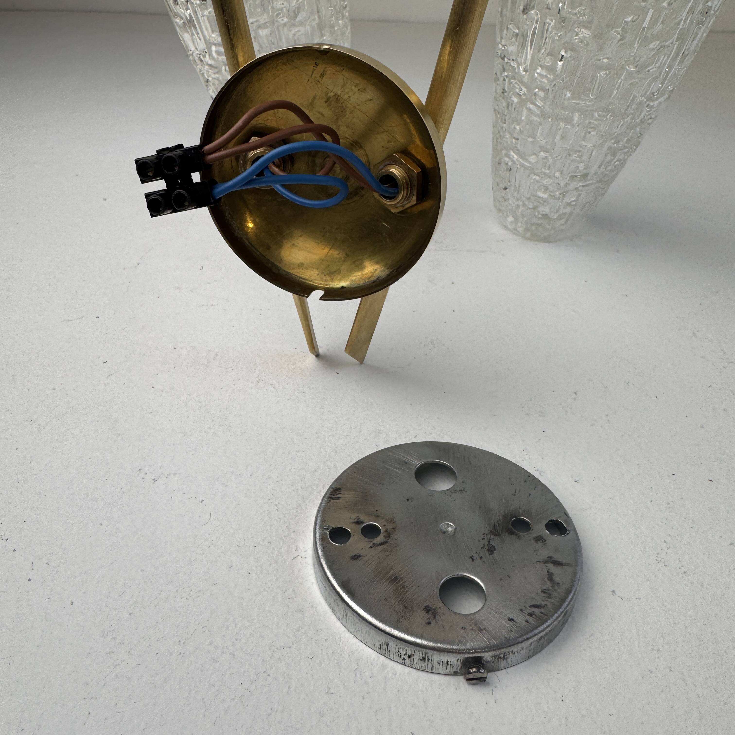 Pair of vintage double wall sconces "MAISON ARLUS"