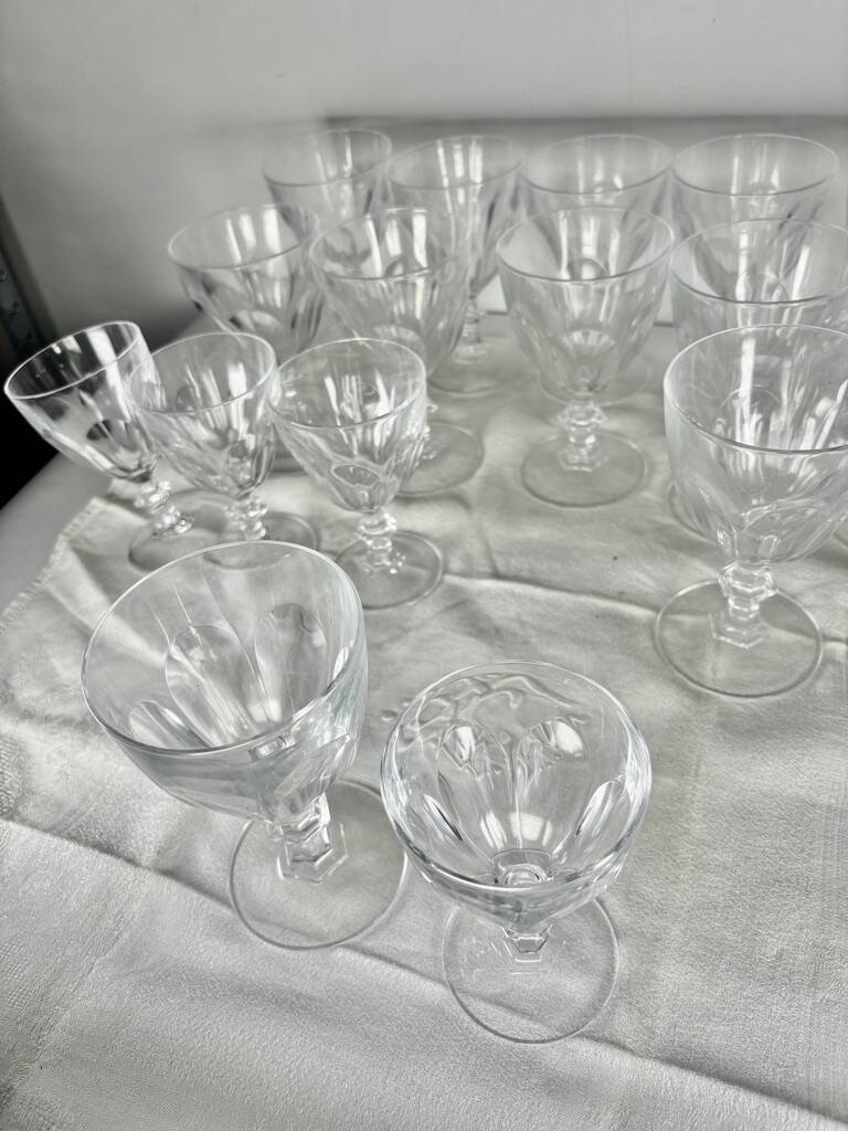 Verres cristal vintage1980 x 20