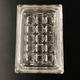 Rectangular embossed glass wall lamp from Limburg, Germany 1970