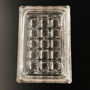 Rectangular embossed glass wall lamp from Limburg, Germany 1970